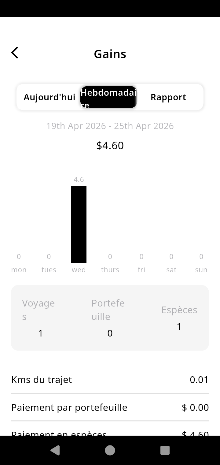 Hayya driver earnings screen