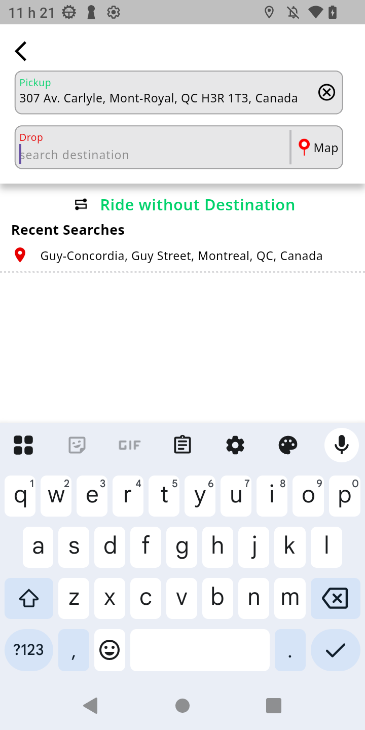 Hayya rider destination search